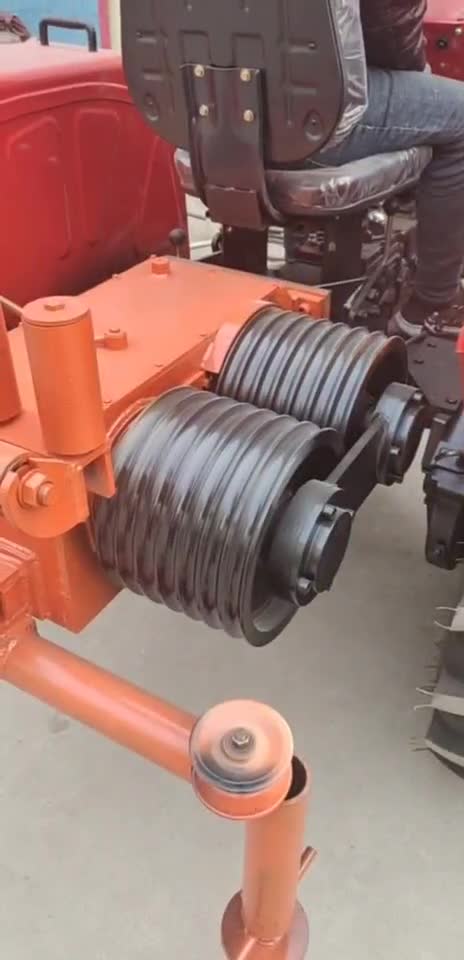 拖拉机绕线机 电力工程牵引机 四轮改装双卷筒绞磨机
