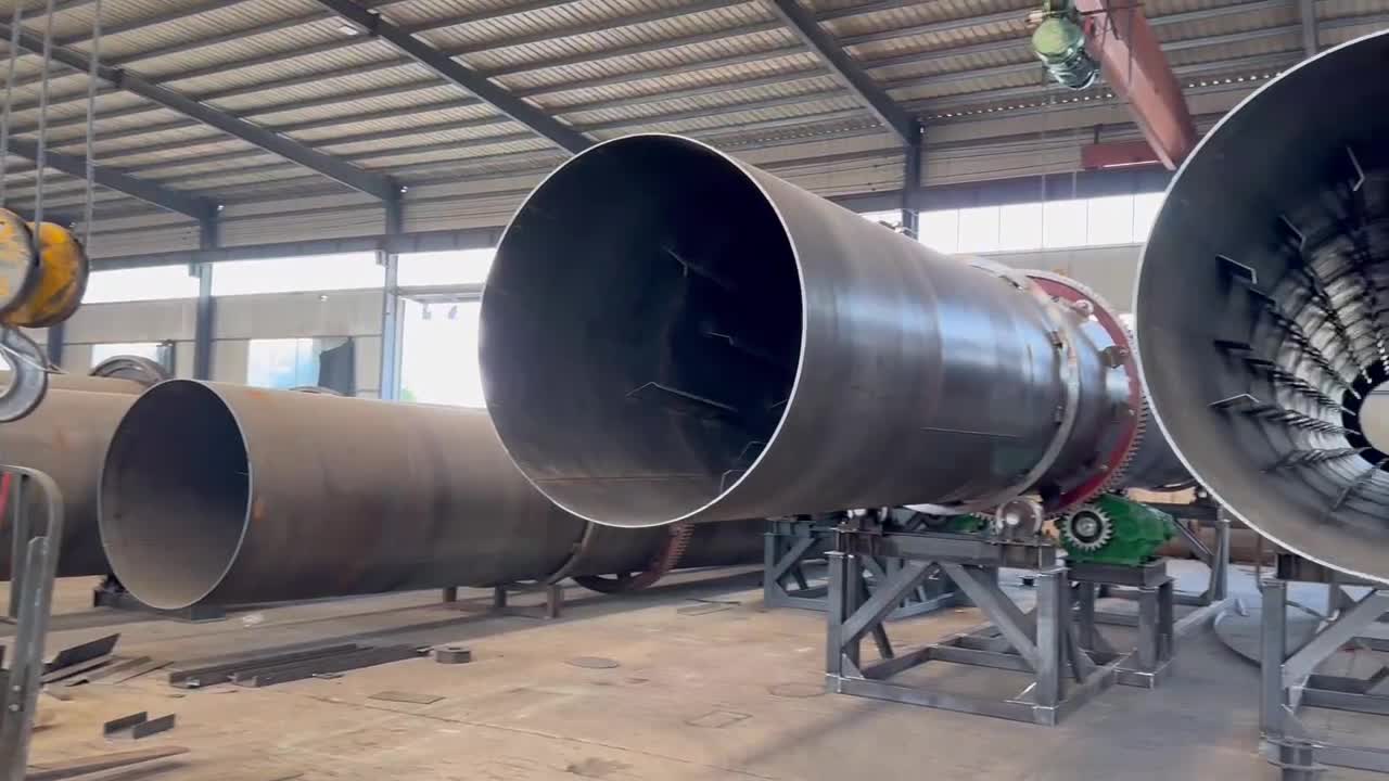 二手砂石滾筒烘干機 碳渣礦石回轉式烘干煤泥設備機械 傳導式加熱
